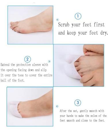 DEAVER Silicone Toe Protectors - 4 Pairs for Shoes, Soft Gel Pads for Forefoot, Breathable Support Sleeves for Ballet and Athletes Pointe Shoes - Buy Online on GoSupps.com