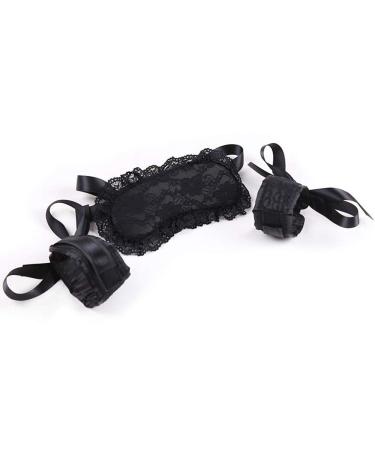 Women Sexy Lace Blindfold Eye Mask with Ribbon Ties Accessions