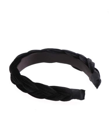 Beaupretty Flock Padded Headband - Vintage Alice Style Wide Braided Hairband for Women in Black - Buy Online on GoSupps.com