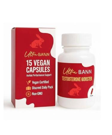 Ultra Bann Natural Male Vitality Supplement for Men | Male Health Energy Strength & Endurance Support | Daily Vitality Support & Wellness Formula | Vegan | 15 Capsules