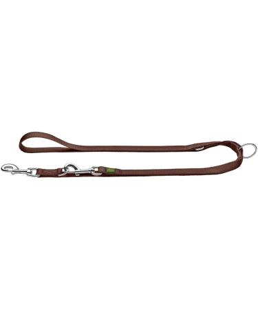 HUNTER Adjustable leash made of soft non-slip nylon classic 1.5 x 200 cm brown brown 15/200