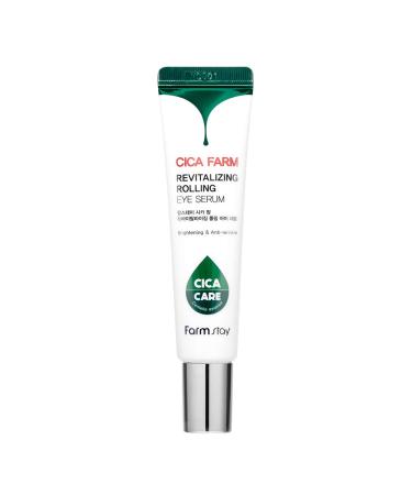 FARMSTAY Cica Farm Revitalizing Rolling Eye Serum - Soothing Eye Serum Brightening and Wrinkle Improvement 0.84 Fl. Oz / 25ml
