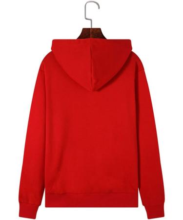 Bigfanshu in Women's Clothing Long Sleeve Print Hooded Sweatshirt Autumn&Winter Blouse Lady Tops Red - Buy Online on GoSupps.com