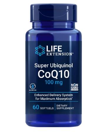 Life Extension Super Ubiquinol CoQ10 100mg 60 Soft Capsules