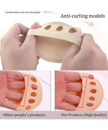 Soleful Solutions High Heel Metatarsal Pads & Invisible Toe Socks (5Pairs Beige) - Buy Online on GoSupps.com