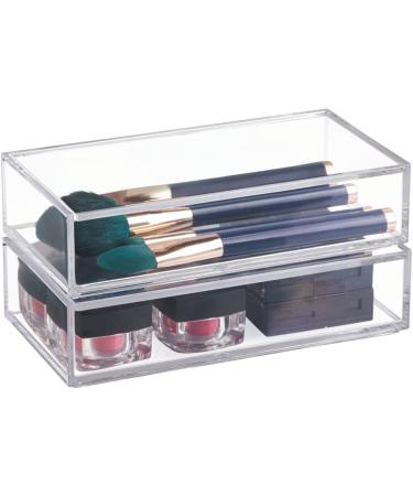 MDesign Large Cosmetics Organizer Box with Lid | Perfect Makeup Storage for Nail Polish & Powder | Transparent Makeup Organizer - Buy Online on GoSupps.com