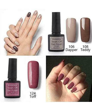 AQUAPURITY PHOERA UV Gel Nail Polish Soak off Gellish Base Coat Long Lasting Varnish Manicure Art Polishes Non Smudge Formula 8ML (NAIL 109 BLACK) - Buy Online on GoSupps.com