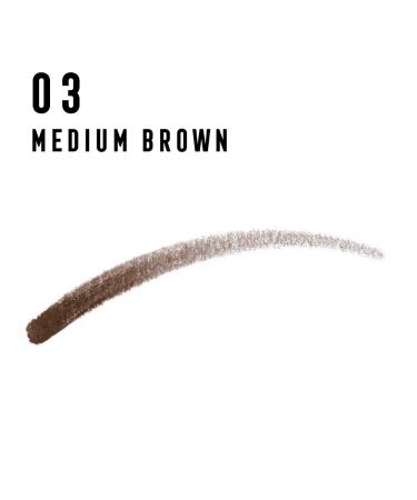 Max Factor Real Brow Fill & Shape Pencil - 03 Medium Brown (10g) | International Shipping Available - Buy Online on GoSupps.com