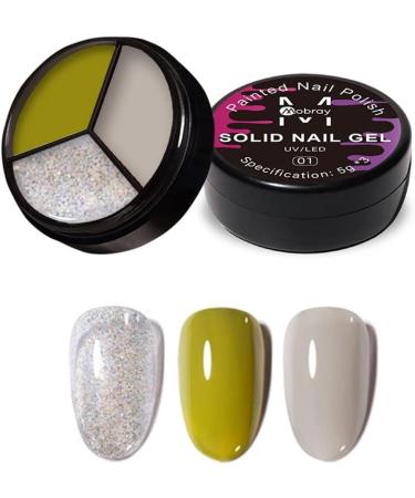 Hot Nail Manicure Soak Off Gel Easy To Use At Will Pre Gel Painting Gel Three-color Solid Canned Gel(04) - Buy Online on GoSupps.com