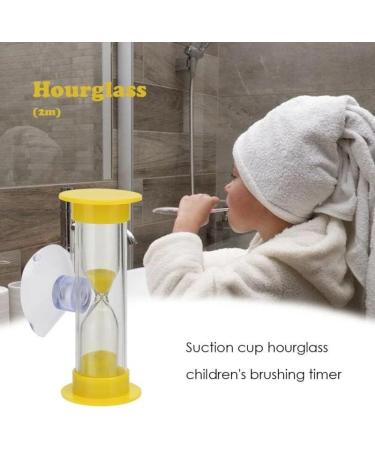Children's Handwroll Toothbrush & 2-Minute Sandglass Timer - Mini Hourglass for Brushing Teeth (Pink) | International Shipping - Buy Online on GoSupps.com