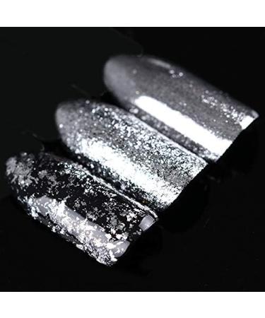 Ruluti Silver Flakes Nail Glitter - Bling Mirror Sequins for Stunning Nail Art Decoration - Buy Online on GoSupps.com