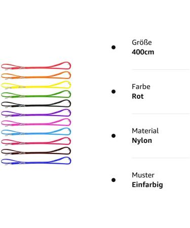 Mini Nylon Dog Leash - 3-Way Adjustable 4m Length Red | International Shipping - Buy Online on GoSupps.com