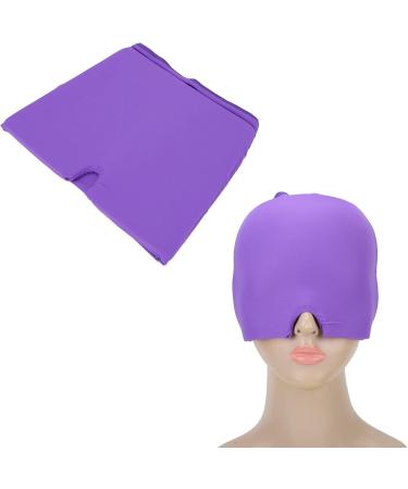 Headache Relief Hat Stretchable Soft Migraine Relief Hat Portable for Men Women for Puffy Eyes Purple - Buy Online on GoSupps.com
