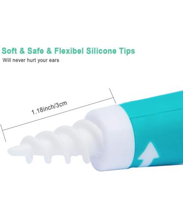 OUTTEEY Spiral Ear Wax Removal - Safe Silicone Earwax Remover with 16 Tips - Buy Online on GoSupps.com