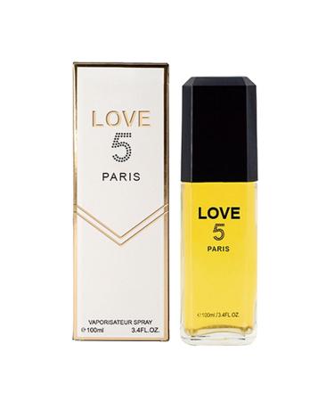 Love 5 Paris Women Perfume 100ml Eau De Parfum Vaporisateur Spray - Long Lasting Natrual Spray Type Oil From France