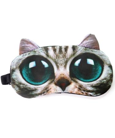 Big Eyes Cat Ice Eye Mask Cooling Eye Mask for Sleeping Blackout to Help Relax Dry Eye Styes Sinus Pain Headache