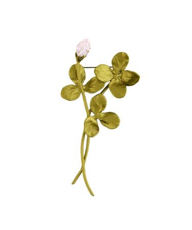 WIPPWER Pin Jewelry Gifts for Women Clothing Accessories Brooch Pins Vintage Four Leaf Clover Exquisite Gilded Brooch Pin for Women Girls Brooches & Pins