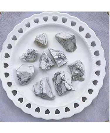 Gemstone Natural Quartz Crystal White howlite Rough raw Crystal Stone for Garden Decoration 8pcs Full of Texture - Buy Online on GoSupps.com