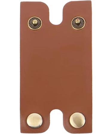 PU Leather Razor Protective Cover - Portable & Durable Knife Protection with Safe Button Lock | Travel Essential | 85 x Duhe189014 Brown - Buy Online on GoSupps.com