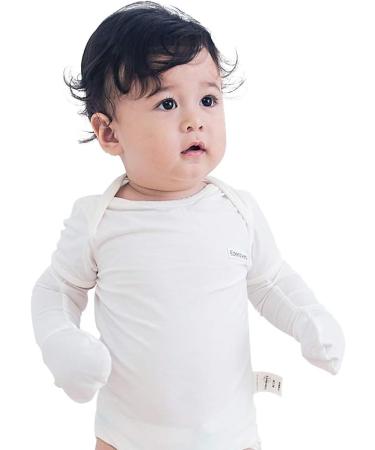 Edenswear Zinc-Infused Newborn Baby & Toddler Gloves for Eczema - 24 Months White - Buy Online on GoSupps.com