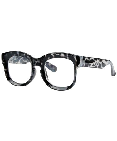 Eyekepper Large Frame Glasses for Women Reading - Oversize Reading Eyeglasses Readers - Grey Tortoise +2.50 Grey Tortoise 2.5 Diopters