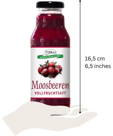 Dr. Metz Wild cranberry juice 300 ml Thick and economical 100% wild cranberries Fresh taste - Buy Online on GoSupps.com