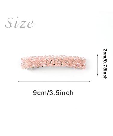 Elegant Rhinestone Crystal Hair Barrettes for Women and Girls - French Design Hair Pins for Bridal Styling - Sparkly Glitter Hair Accessories - Buy Online on GoSupps.com
