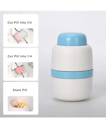 Pill Cutter for Small Pills 1/4 | Safe Compact Design with Storage Lid | Ideal for Easy Medication Management - Buy Online on GoSupps.com