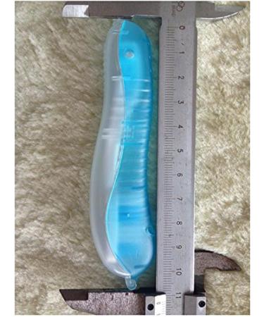 Yosoo Light Blue Portable Foldable Toothbrush - Ideal for Travel, Camping, and Outdoor Activities - Buy Online on GoSupps.com
