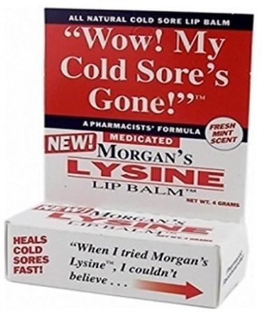 Morgans Lysine Medicated Lip Balm 0.14oz. Per Box (3 Pack)