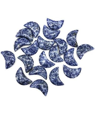 Natural Crystal Rough 1PC Natural Blue Dot Jasper Moon Shaped Crystal Gemstone Stones Decor Crafts Natural Stones and Crystals - Buy Online on GoSupps.com