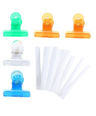 VIFERR Nail Extension Fiberglass 10pcs Manicure Extend Form Acrylic Tips + 5pcs Nail Art Clamps