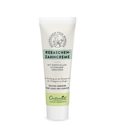 Gutsmiedl Hildegard von Bingen - Rebaschen toothpaste without fluoride - basic toothpaste with iron herb wormwood chestnut smoking frizzy & myrrh - 100% natural vegan & made in Germany (75ml)