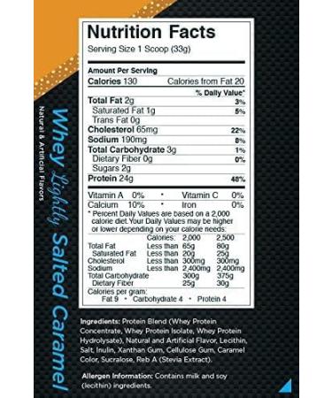 Rule 1 Whey Blend | 100% Whey Protein From Whey Concentrates Isolates & Hydrolysates | 24 Grams Protein 5 Grams BCAAs & 4 Grams Glutamine Per Serving (5LB Lightly Salted Caramel) Lightly Salted Caramel 5LB - Buy Online on GoSupps.com