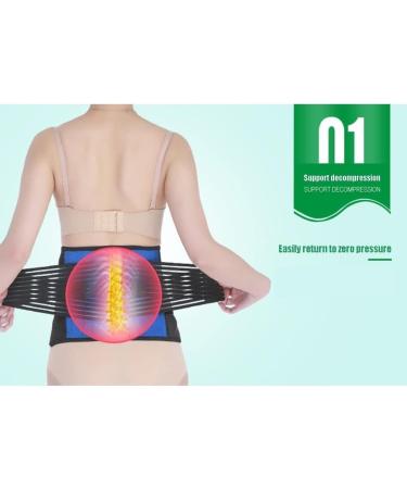 Adjustable Sport-Medical Back Support Belt | Lumbar Pain Relief & Decompression Device - Inflatable Size Large Black - Buy Online on GoSupps.com