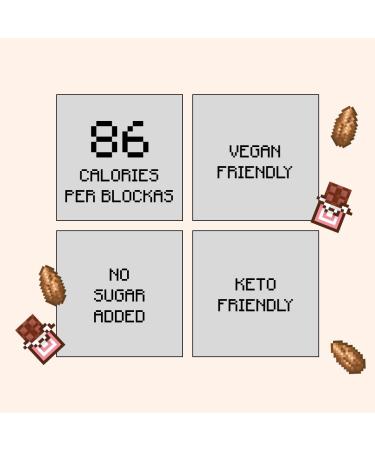 Nicks Minecraft Minis - Vegan Almond Chocolate Snack Bar 160g | Gluten-Free No Added Sugar Palm Oil-Free - Perfect Nut Snack - Buy Online on GoSupps.com
