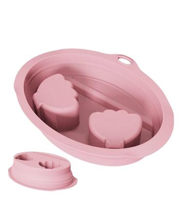 Bassin de Trempage pour Ongles - Cuve de Soins pour Manucure | Bol de Trempage en Silicone pour D capage de Ongles pour Femmes et Filles Maison Voyage Spa Salon Rose