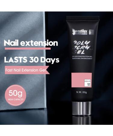 Beautilux Pink Acrylic Gel for Nails - Long-Lasting Nail Art & Quick Extensions | 50ml UV Gel for Starters - Buy Online on GoSupps.com