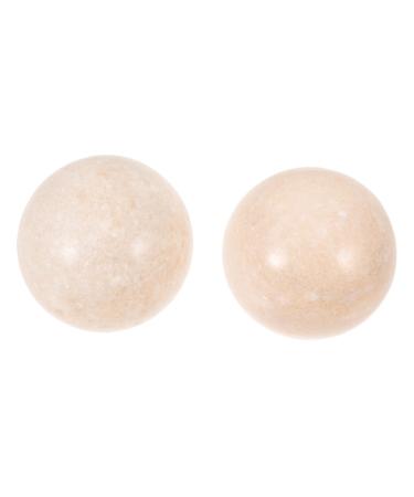 Minkissy 2st jade-fitness handball exercise massage balls smooth small balls handballs balls to roll massage hand relaxing balls massage jade balls play with portable