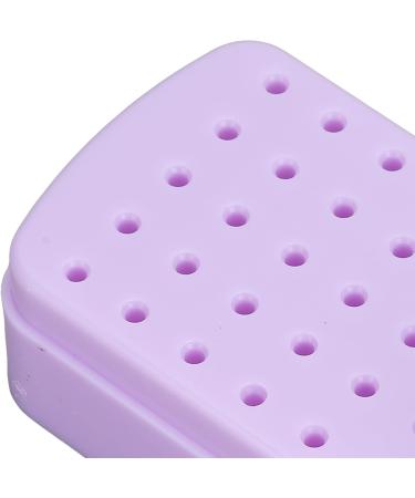 Nail Grinding Bits Holder 30 Holes Space Saving Acrylic Cover Manicure Accessories Portable Nail Drill Bits Holder Sturdy Base for Salon for Artist (Purple) - Buy Online on GoSupps.com