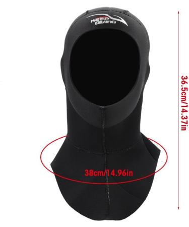 3MM Neoprene Diving Cap for Surfing & Snorkeling | Black Large Protective Diving Hood - Buy Online on GoSupps.com