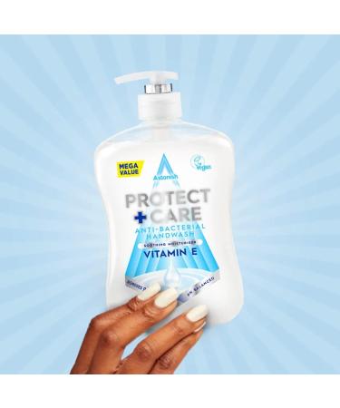 Astonish Protect & Care Anti-Bacterial Hand Wash Moisturising Soap with Vitamin E 650ml | Best Kind to Skin Care - Buy Online on GoSupps.com