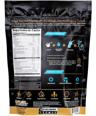 G Fuel Protein + Energy Drink Powder, Pre Workout Caffeine Mix for Gaming, Sugar Free Focus Amino, Vitamin + Antioxidants, 19oz (French Vanilla Latte, 20 Servings) - Buy Online on GoSupps.com