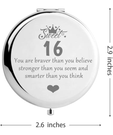 WHING Sweet 16 Personalized Travel Makeup Mirror - Birthday Gift for Teen Girls - Buy Online on GoSupps.com