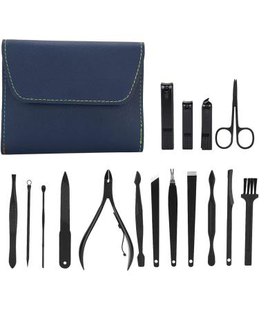 Ear Pick Nail Clipper Multiple Choice for Home Salon Shop (16-piece nail clipper set-dark blue) - Buy Online on GoSupps.com