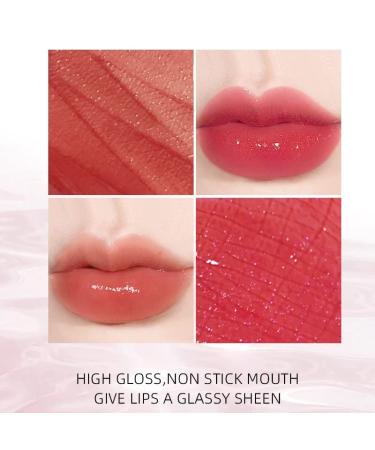 Hydrating Shimmery Lip Gloss Set - 4 Colors | Long-Lasting & Waterproof | Korean Lip Tint Makeup - Buy Online on GoSupps.com