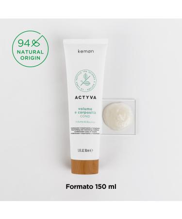 Kemon Actyva Volume E Corposit   Conditioner - Silicone-Free Nourishing Conditioner for Fine Hair | 150ml - Boost Volume & Care - Buy Online on GoSupps.com