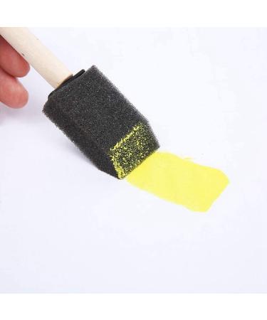 InfantLY Bright 10Pcs Foam Paint Brushes Set for Acrylic Painting & DIY Crafts - 1 inch Sponge Brushes with Wood Handles - Buy Online on GoSupps.com