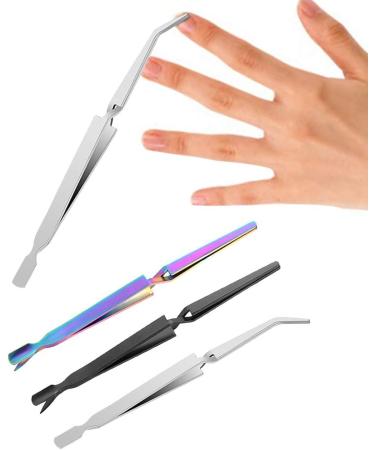 C Curve Cuticle Remover Nipper & Shaping Tweezers Set - Professional Black Nail Pincher - Buy Online on GoSupps.com