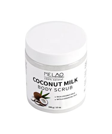 Coconut Milk Body Scrub - Ultra Moisturizing Organic Exfoliating Cream for Nourishing Peels | International Shipping - Buy Online on GoSupps.com